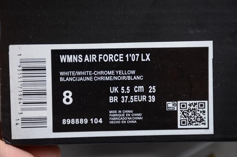 NikeAir Force 1 AF1 07 LUX - White Chrome/Yellow