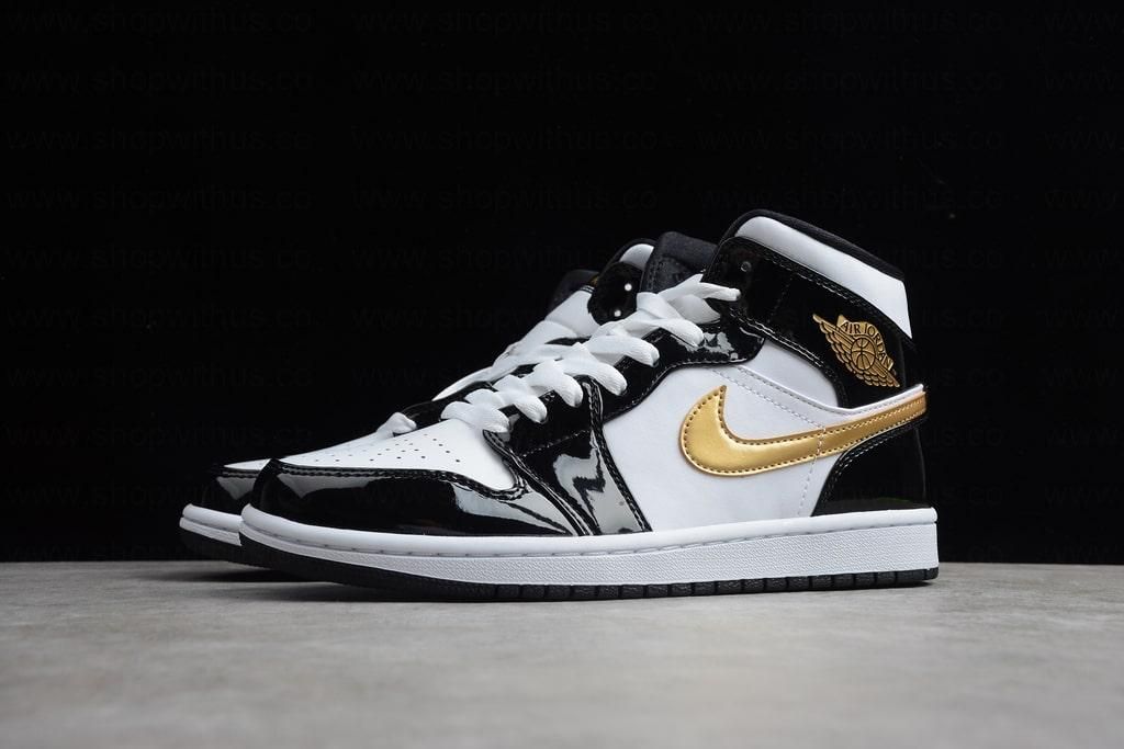 Air Jordan 1 AJ1 Mid SE - Black Gold