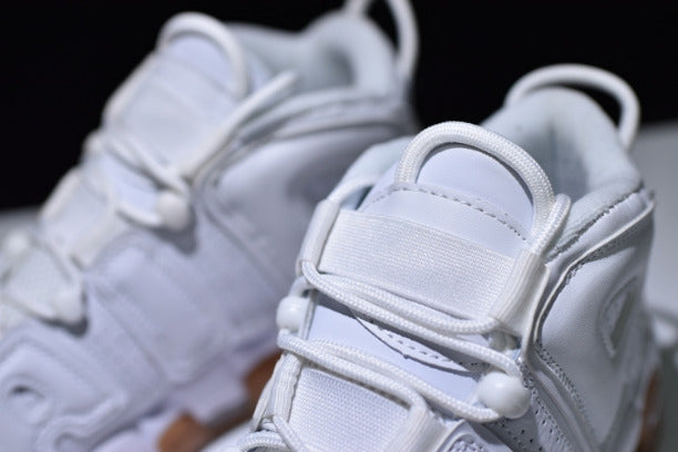 NikeAir More Uptempo Mid Basketball Shoe - White Gum