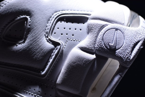 NikeAir More Uptempo Mid Basketball Shoe - Triple White
