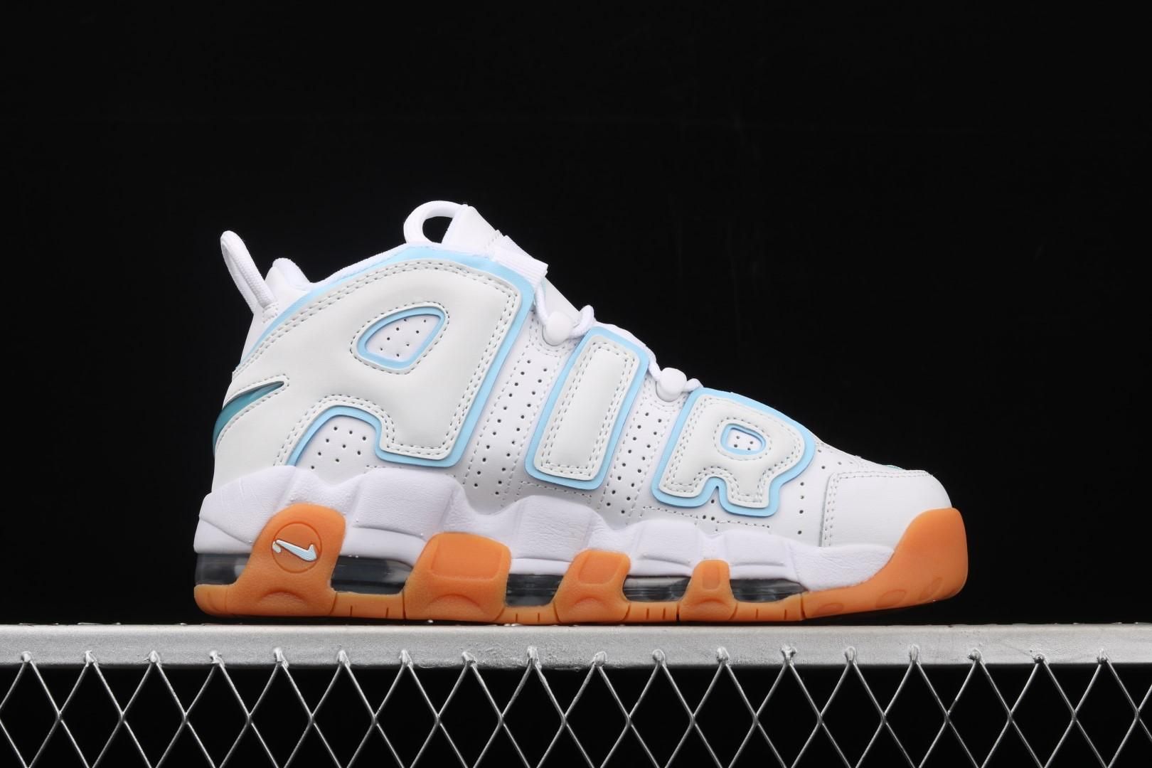 NikeUnisex Air More Uptempo - White Aqua Gum