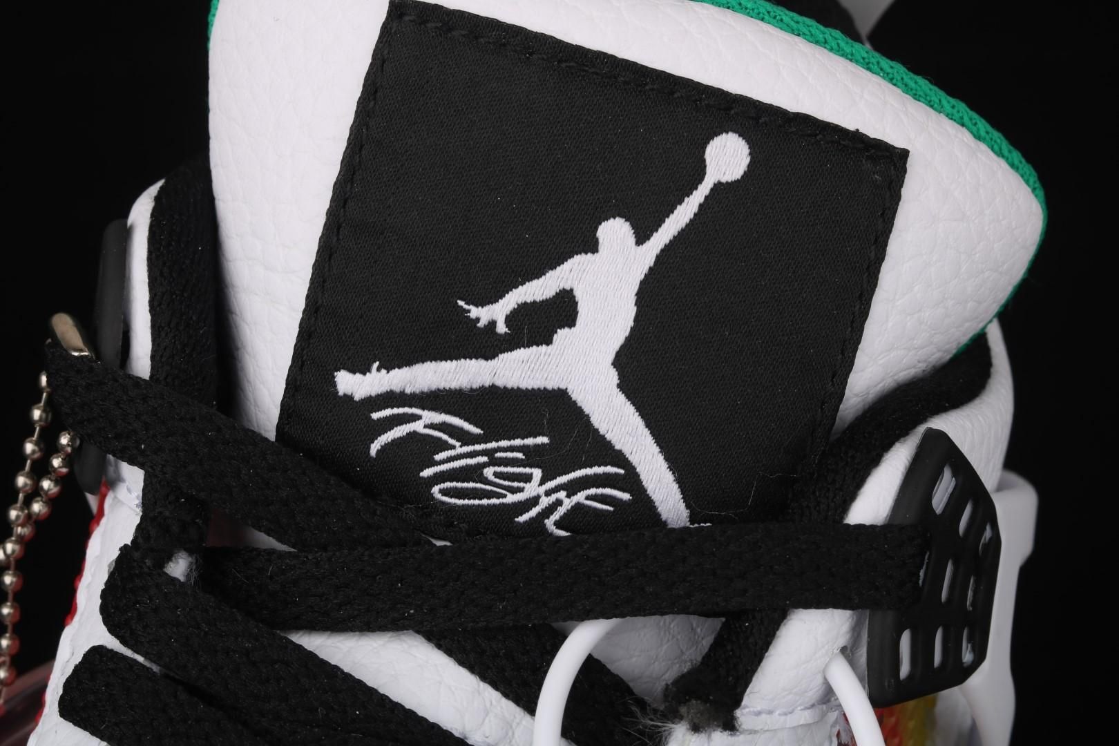Air Jordan 4 AJ4 Retro - Lucid Green Rasta
