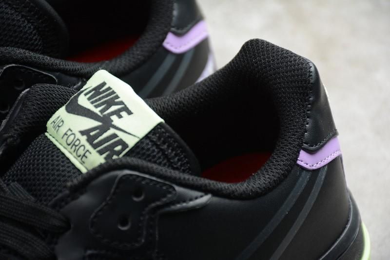 NikeUnisex Air Force 1 AF1 React - Black Violet Star Barely Volt