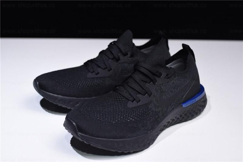 NikeUnisex Epic React Flyknit - Black/Racer Blue