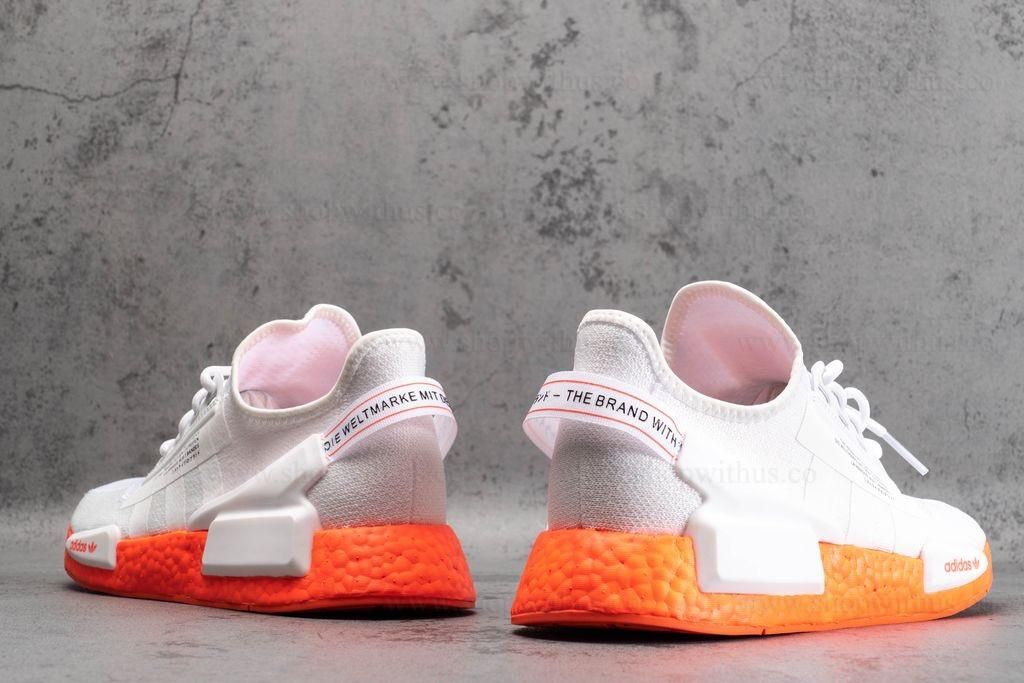 adidasMen's NMD R1 V2 - Cloud White/Solar Red