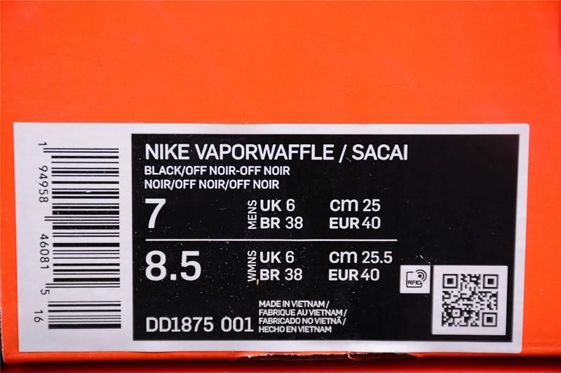 NikeMen's x sacai VaporWaffle - Black and Gum