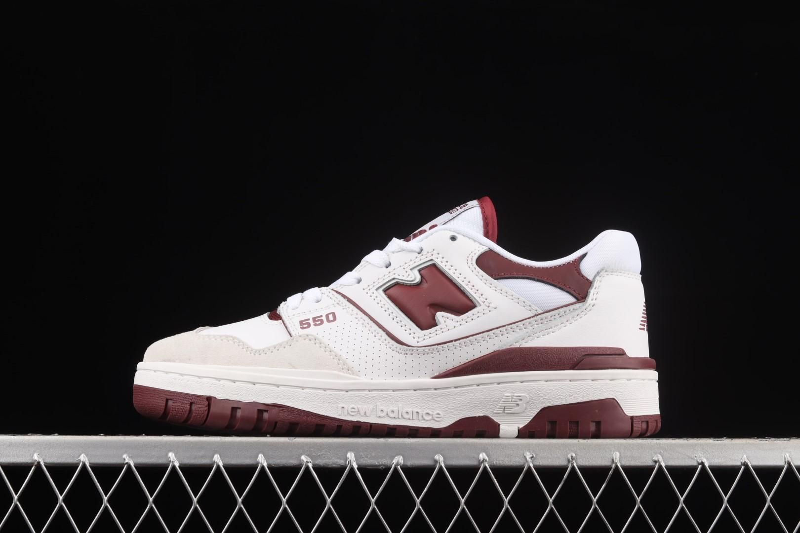 New Balance 550 - Sea Salt Burgundy