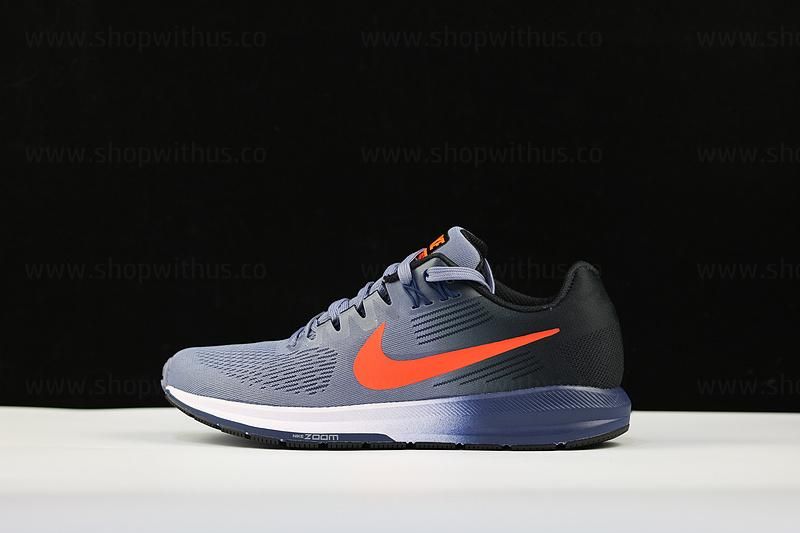 NikeUnisex Air Zoom Structure 21 - Dark Sky Blue/Total Crimson