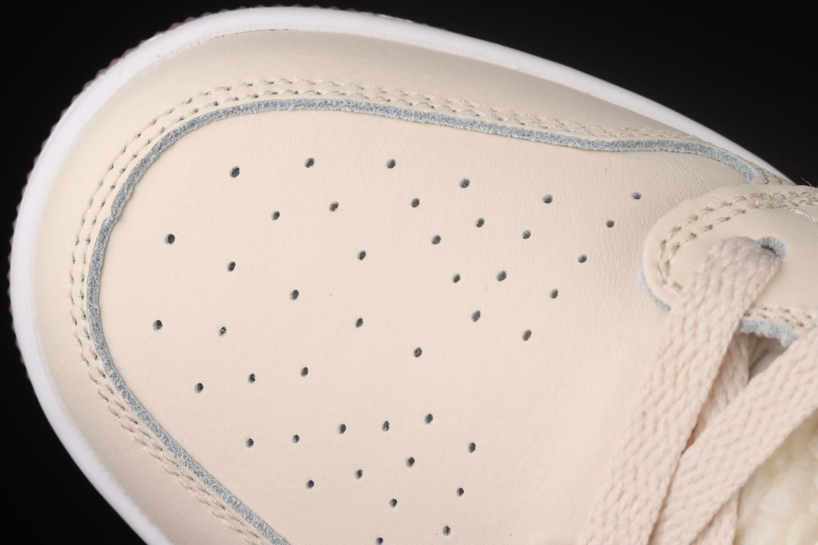 Air Jordan 1 AJ1 Mid - Fleece Pearl White