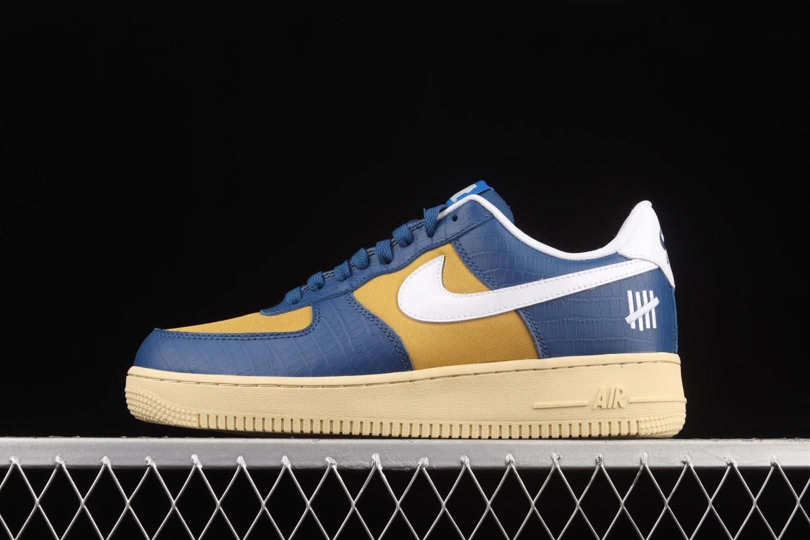 UNDEFEATED x NikeUnisex Air Force 1 AF1 - Blue Yellow Croc