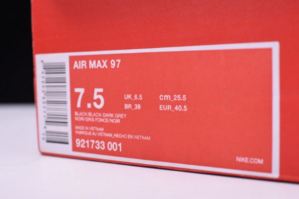 NikeUnisex Air Max 97 - Black/Black