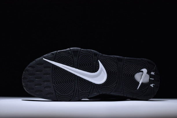 NikeAir More Uptempo Mid Basketball Shoe - Black/White
