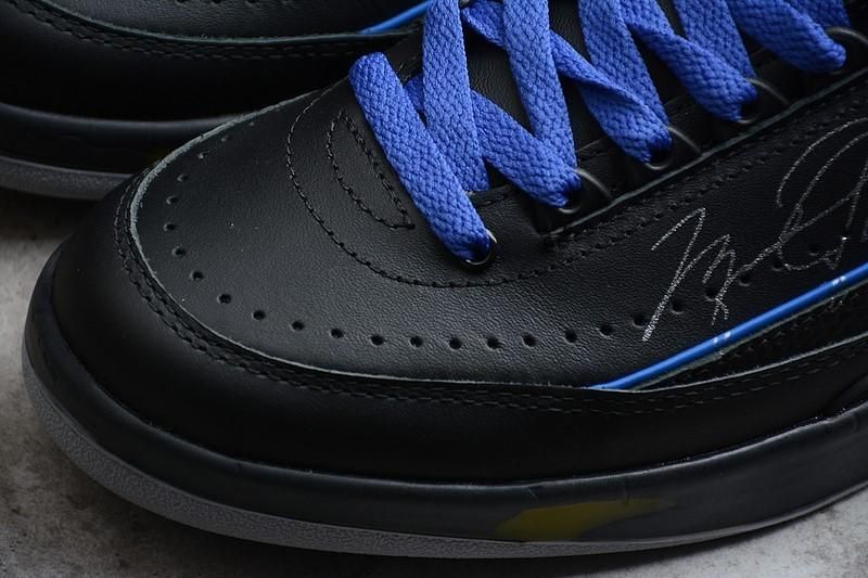Off-White x Air Jordan 2 AJ2 Retro Low - Black Blue