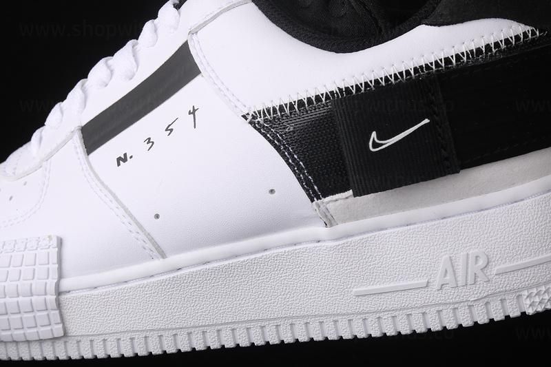 NikeAir Force 1 AF1 Low Type - White/Black
