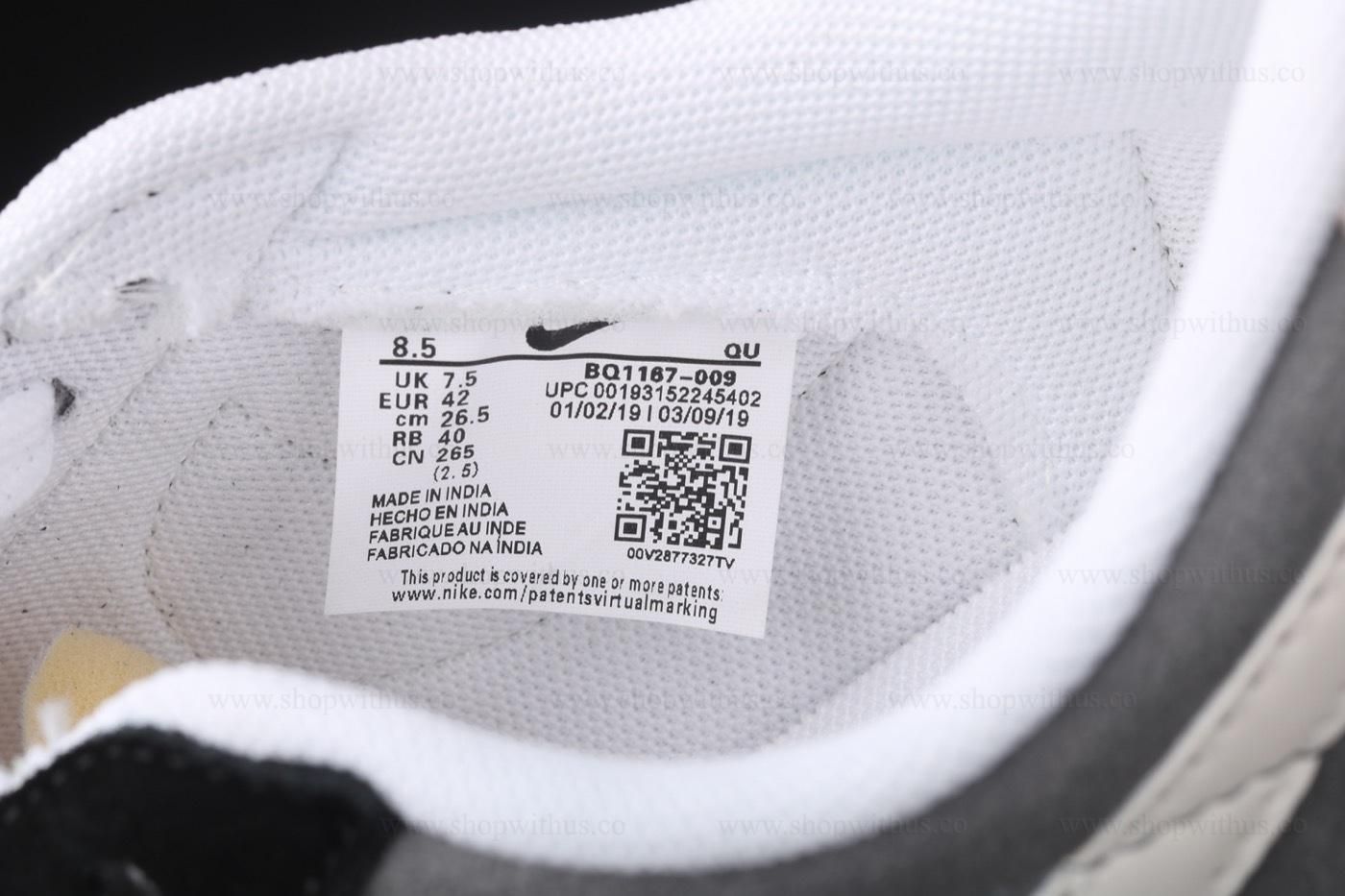NikeUnisex Blazer Low QS - Carbone Grey/Black
