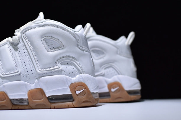 NikeAir More Uptempo Mid Basketball Shoe - White Gum