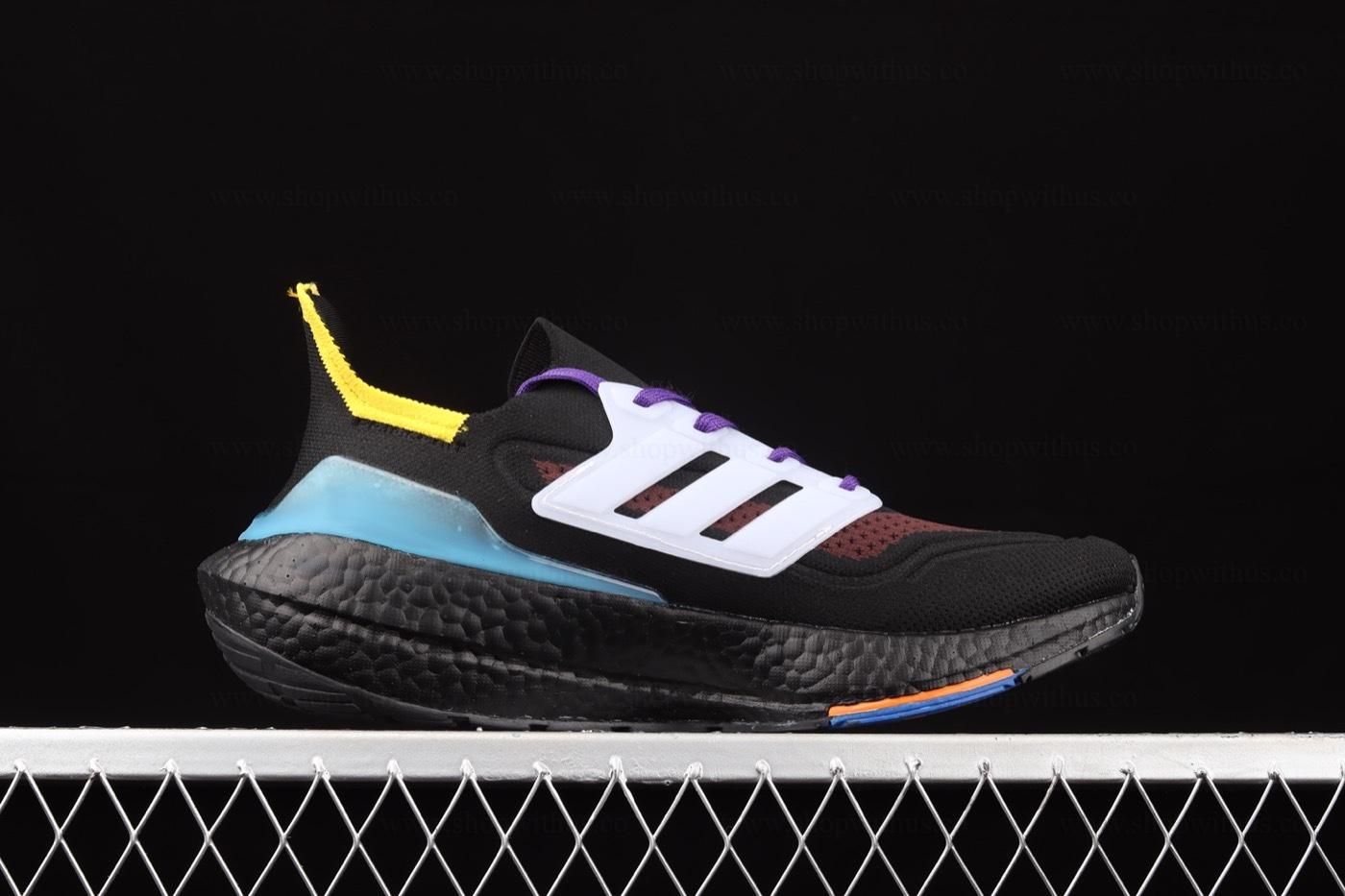 adidasMen's Ultraboost 21 - Black/Pulse Aqua'