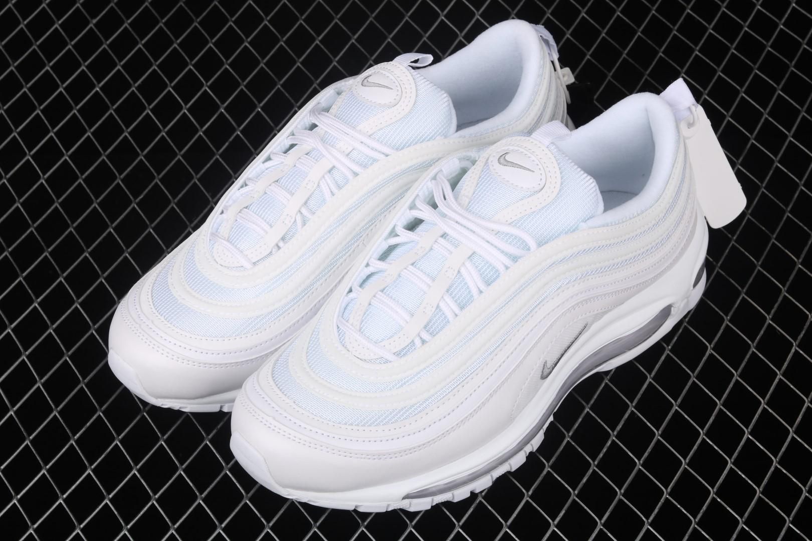 NikeUnisex Air Max 97 AM97 - Triple White/Wolf Grey