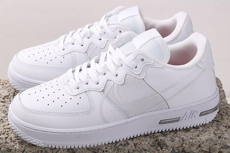 NikeAir Force 1 AF1 React - White Platinum