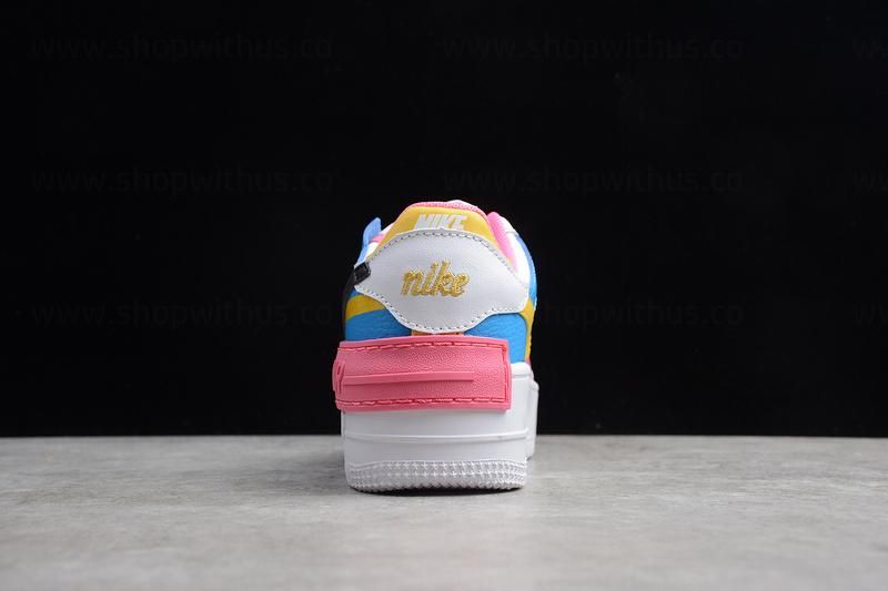 NikeUnisex Air Force 1 AF1 Shadow - White/Pink
