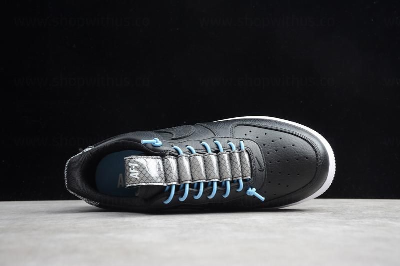 NikeAir Force 1 AF1 07 LUX - Black/Light Blue