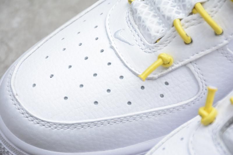 NikeAir Force 1 AF1 07 LUX - White Chrome/Yellow