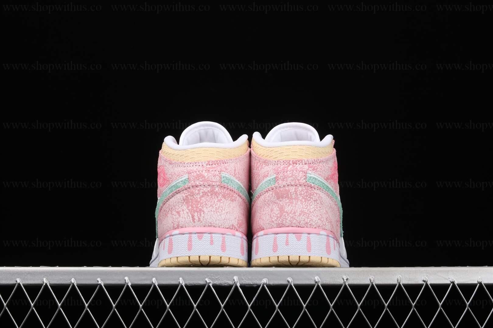 WMNS Air Jordan 1 AJ1 Mid - Paint Drip
