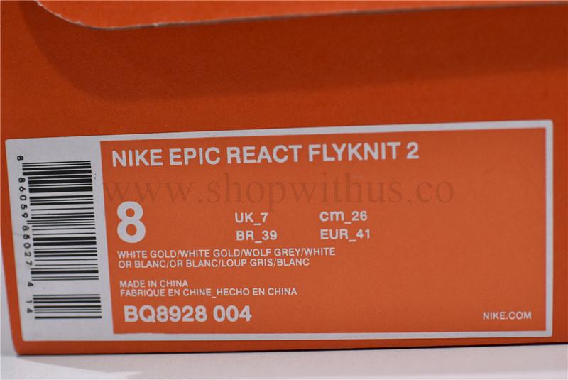NikeMen's Epic React Flyknit 2 - Pure Platinum