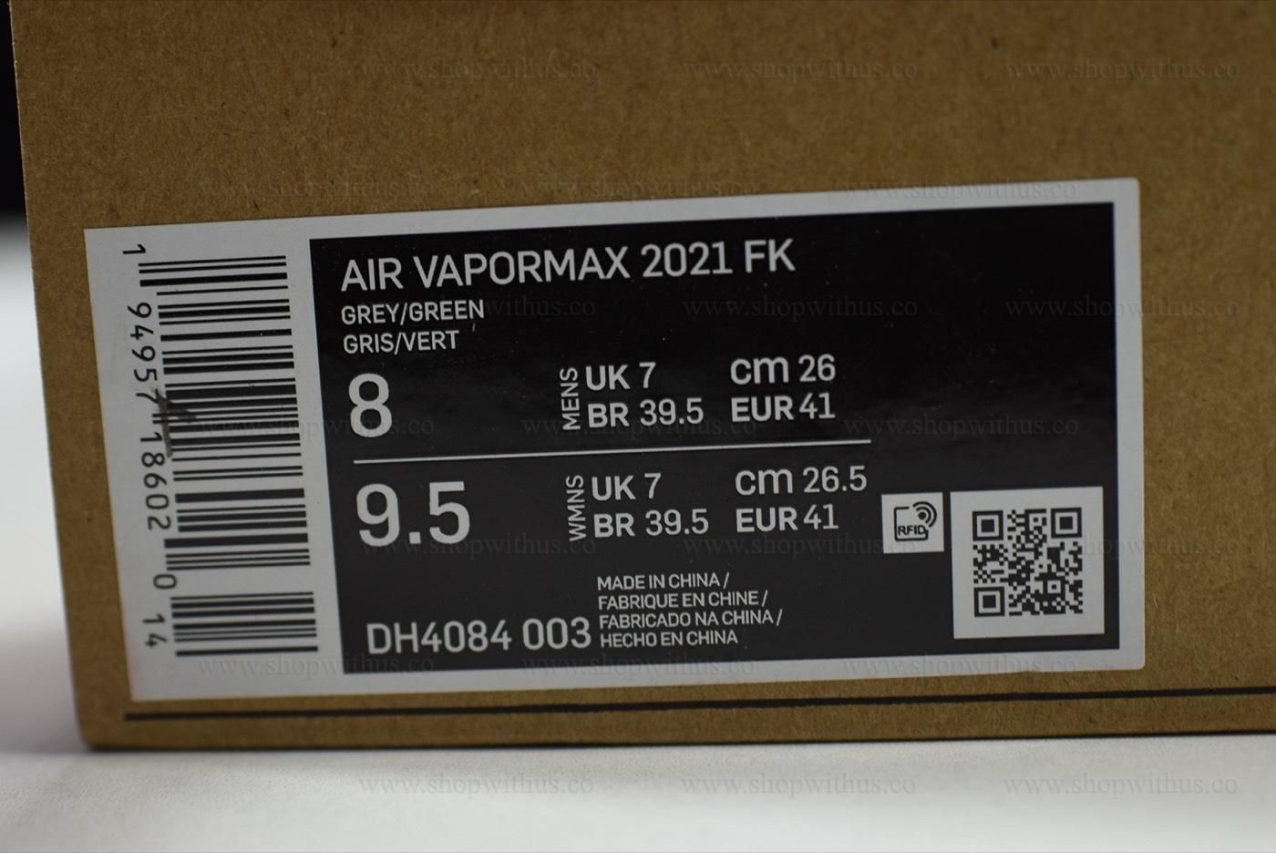 NikeAir VaporMax Flyknit 2021 - Grey/Liquid Lime