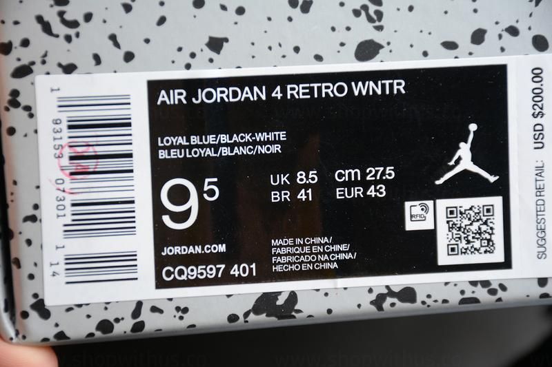 Air Jordan 4 AJ4 Winter - Loyal Blue
