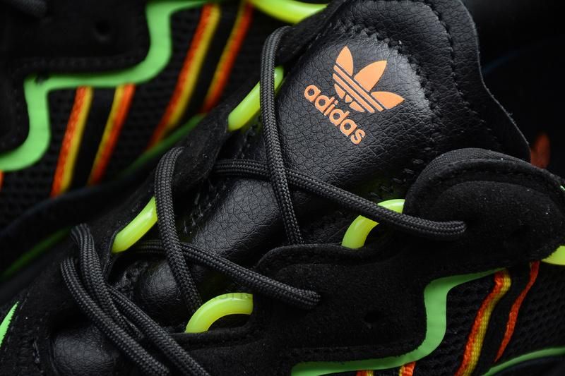 adidasOzweego Adiprene - Black/Orange/Green