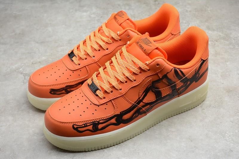 NikeUnisex  Air Force 1 AF1 Low - Orange Skeleton Halloween