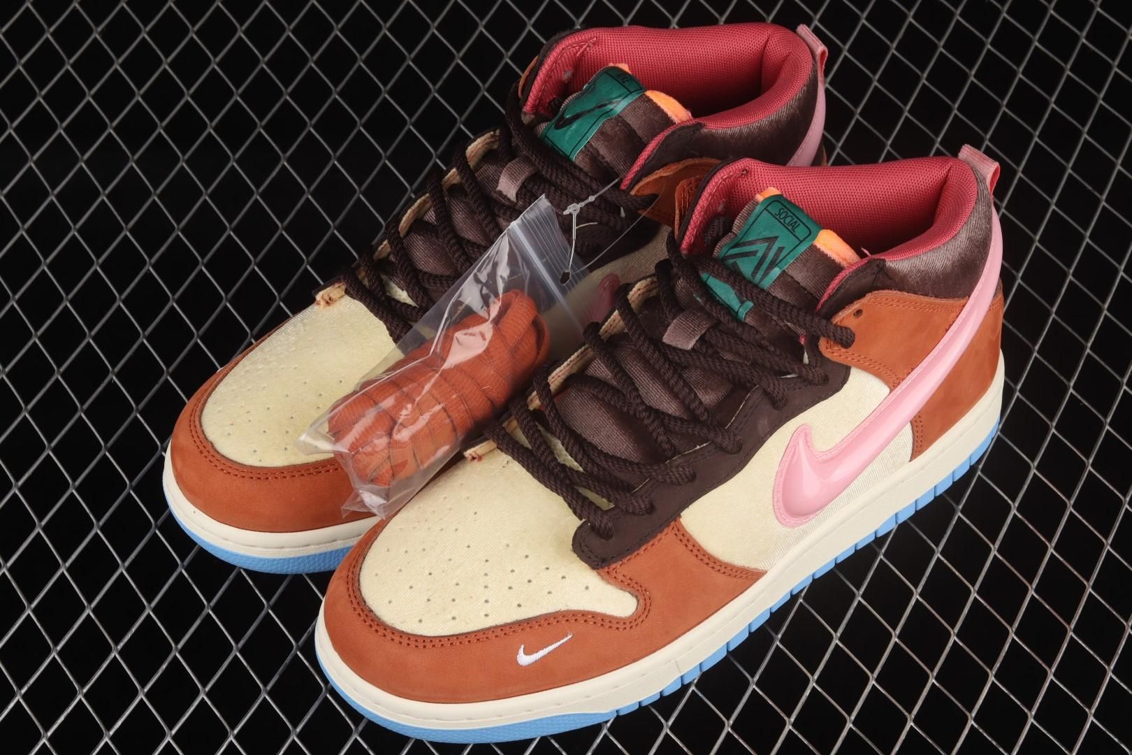 Social Status x NikeMen's Dunk Mid - Chocolate Milk