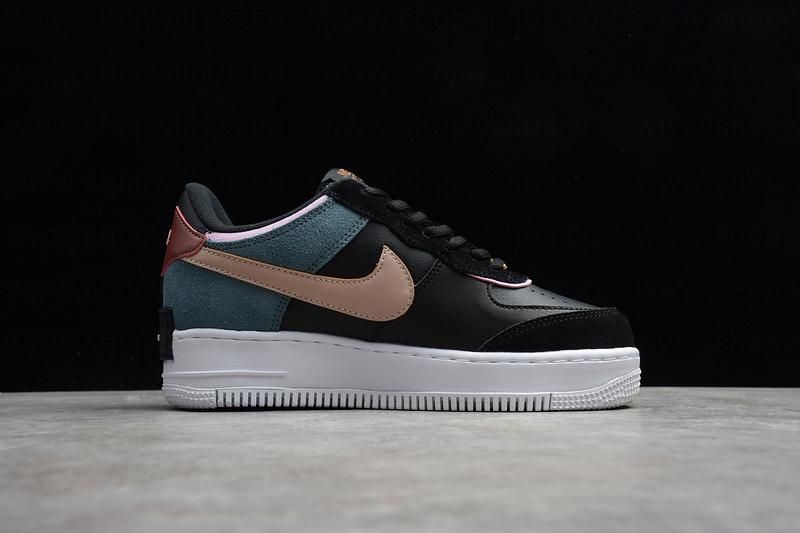 NikeUnisex Air Force 1 AF1 Shadow - Black Metallic