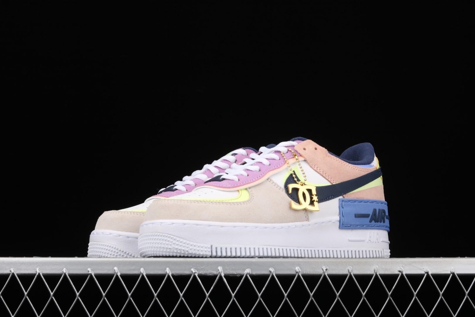 NikeUnisex Air Force 1 AF1 Low Shadow - Photon Dust/Crimson Tint