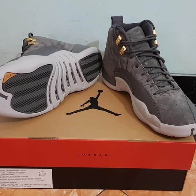 Air Jordan 12 AJ12 Retro Basketball Shoes - Dark Grey