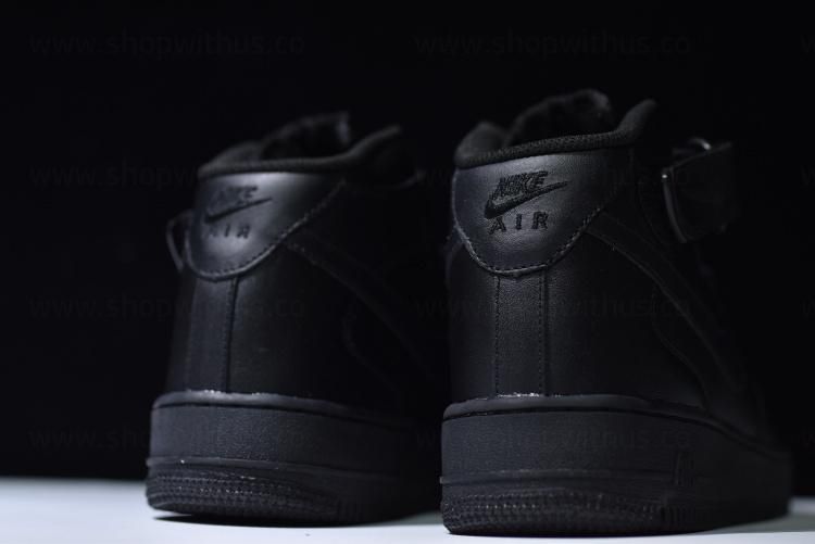 NikeUnisex Air Force 1 AF1 Mid - Triple Black