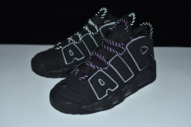 NikeAir More Uptempo Mid Basketball Shoe-Black
