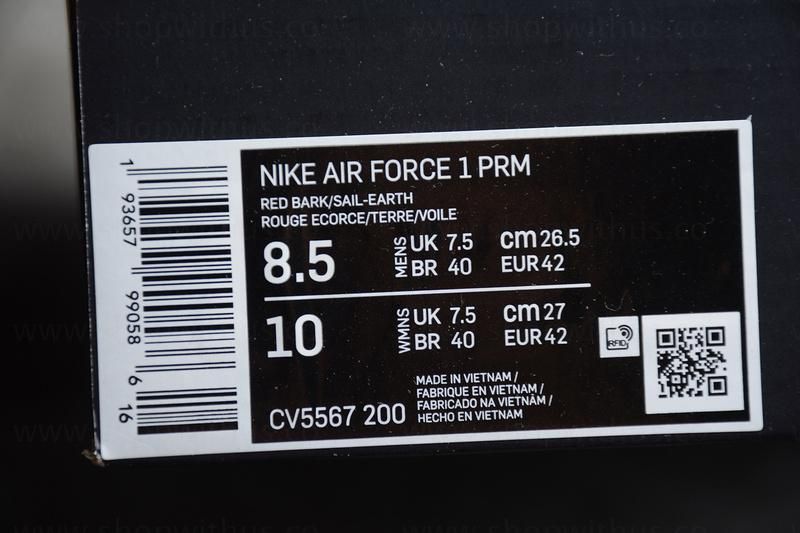 NikeAir Force 1 AF1 Low - Red Bark