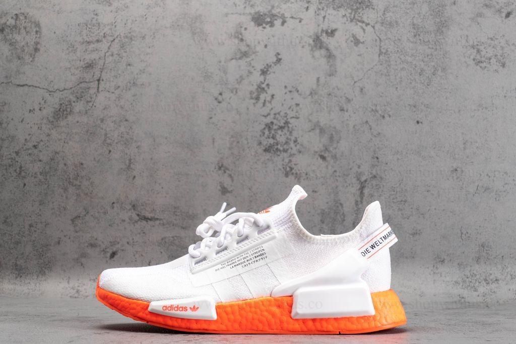 adidasMen's NMD R1 V2 - Cloud White/Solar Red