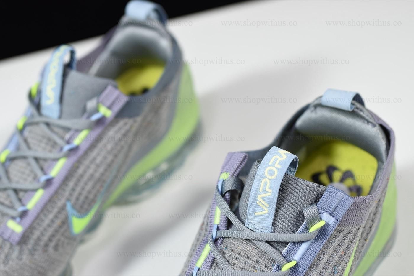 NikeAir VaporMax Flyknit 2021 - Grey/Liquid Lime