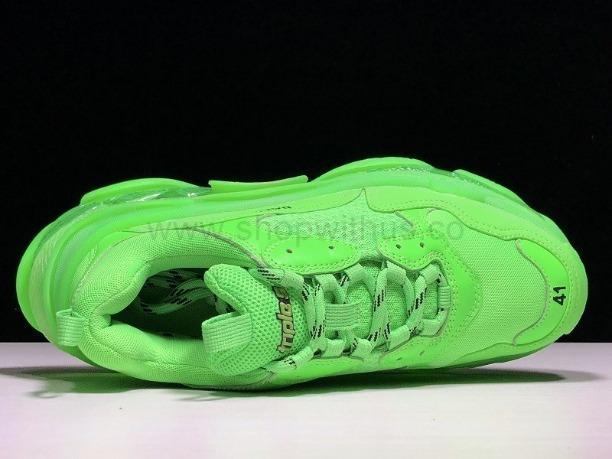 BalenciagaUnisex Triple S Clear Sole -  Neon Green
