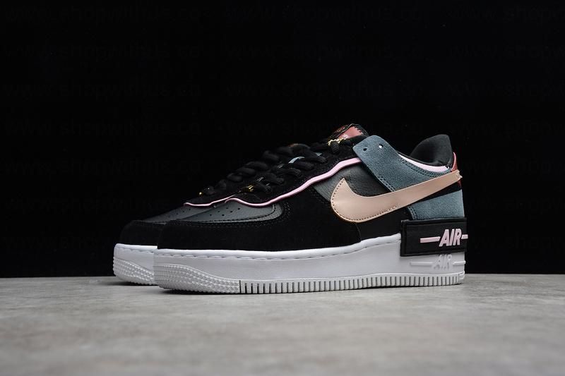 NikeUnisex Air Force 1 AF1 Shadow - Black Metallic
