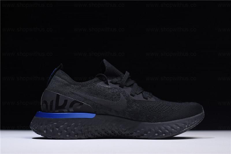 NikeUnisex Epic React Flyknit - Black/Racer Blue