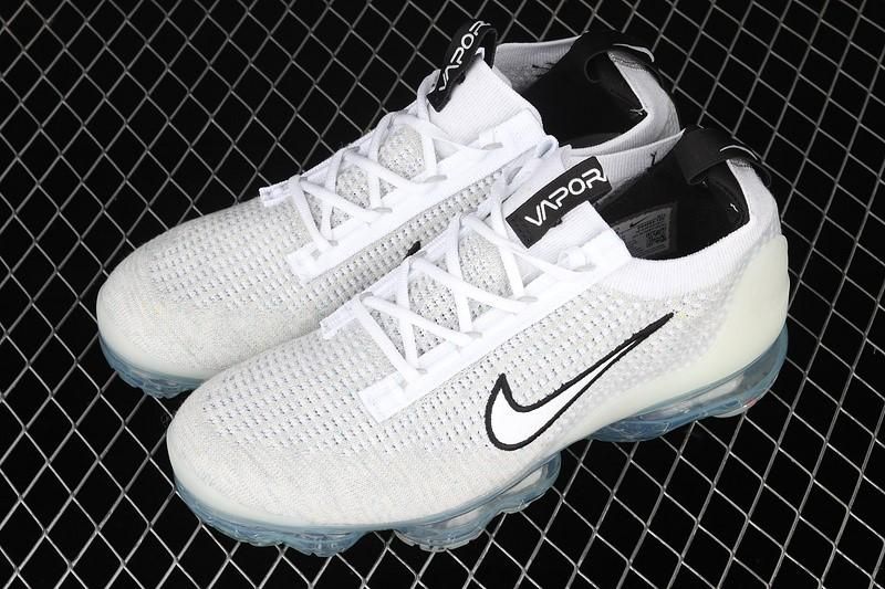 NikeAir VaporMax 2021 FK - White Black/Metallic Silver