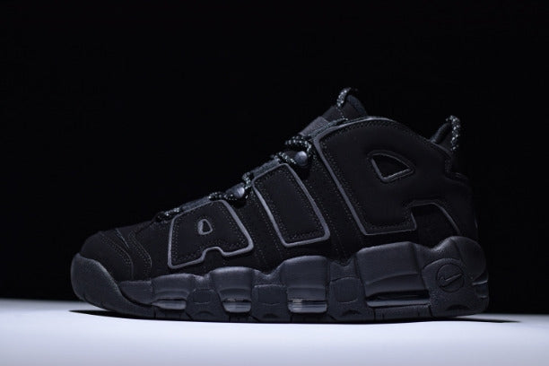 NikeAir More Uptempo Mid Basketball Shoe-Black