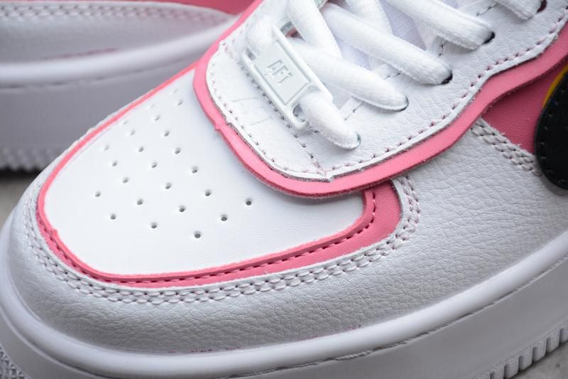 NikeUnisex Air Force 1 AF1 Shadow - White/Pink