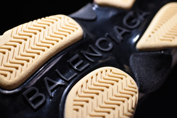 BalenciagaUnisex Triple S Mesh Nubuck and Leather Sneakers - Black/Red