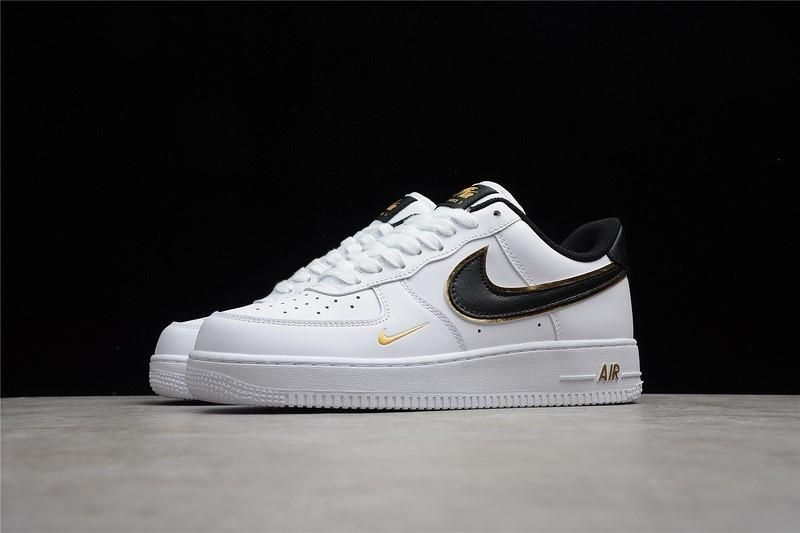 NikeAir Force 1 AF1 Low '07 LV8 Double Swoosh White/Metallic Gold