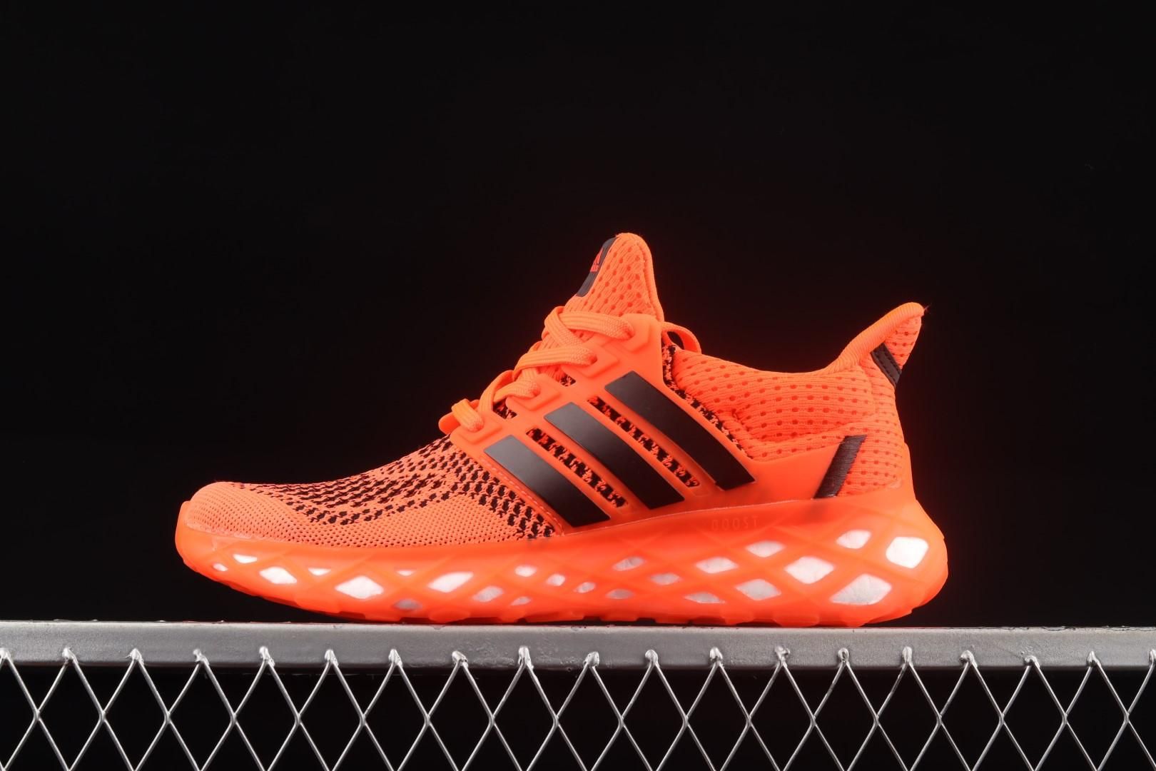 adidasMens Ultra Boost Web DNA - Solar Red